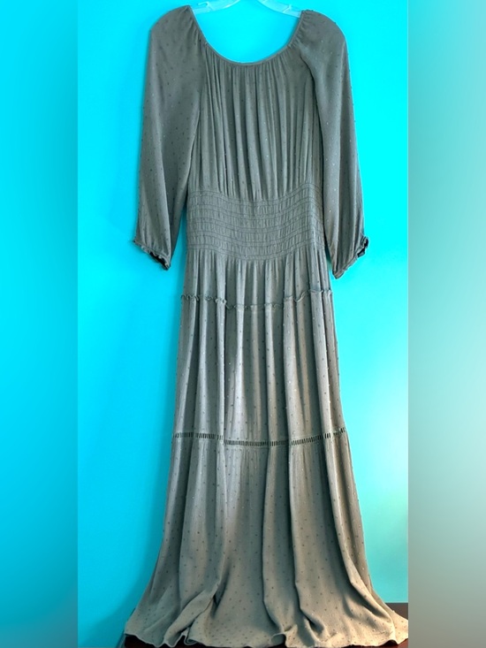 Olive Maxi Boho Dress - Picture 2 of 16
